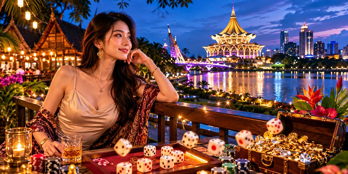 Permainan dadu langsung di Sarawak dengan suasana kasino yang menarik untuk pemain tempatan